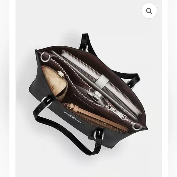 Star Print Tote Bag for Women Top-handle Crossbody Bag in Black - Picture 11 of 13